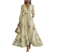 Women's Summer Dresses, Wedding Guest Evening Dresses for Women Long Dress Elegant Chiffon Lace Swing Cocktail Dress Casual Festive Skirts for Women Party Skirts