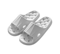 Women's Summer Extra Wide Fit Flat Sandals Shower Shoes Men Lightweight Shower Slippers With Drain Holes Soft Women Bathroom Slippers for Gym Spa Pool Designer Size 6 Womans (Grey, 8)