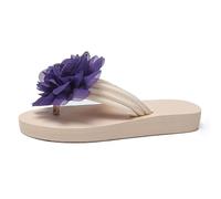 Women's Summer Fashion Cloth Flip Flops Outdoor Casual Comfortable Beach Slippers Cushioned Feel Without the Weight