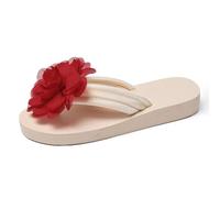 Women's Summer Fashion Cloth Flip Flops Outdoor Casual Comfortable Beach Slippers Cushioned Feel Without the Weight