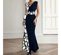 Women's Summer Fashion Elegant All-Over Print V-Neck Tank Dress