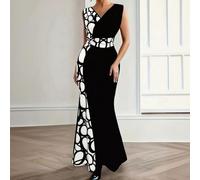 Women's Summer Fashion Elegant All-Over Print V-Neck Tank Dress