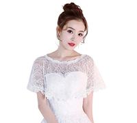 Women's Summer Floral Lace Cape Wrap Crochet Thin Pleated Wedding Bridal