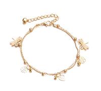 Women's Summer Jewellery with Butterfly Link Strap, Gold Alloy, Very Practical and Popular Summer JewelleryDurability