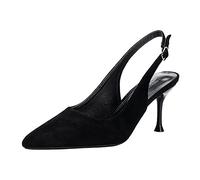 Women's Summer Korean Fashion Pointed Buckle with High Heels Casual Large Roman Sandals Single Shoes, black, 7 UK