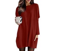 Womens Summer Maxi Dress - Casual Shirt Dresses Elegant Styles Basic Sleeveless Maxi Dresses for Women UK with Split and Pockets Corset Dress ladies sun dress punk skirt lace (Wine, XXL)
