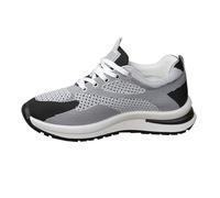 Women's Summer New Leisure Comfortable Lightweight Mesh Breathable Sports Casual Shoes Wide Fit White Shoes (Black, 6)