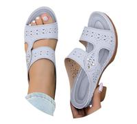 Womens Summer Platform Block Heel Sandals Women's Summer Open Toe Roman Style Retro Casual Comfortable High Heel Chunky Sandals Tan Wege Sandal Ladies Size 7 Wide Fit (Light Ashy,7)