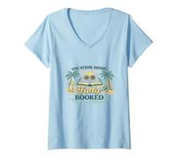 Women's Summer Reading Lover, Bookworm Beach Vacation Retro V-Neck T-Shirt