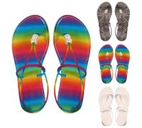 Women's Summer Sandals - Comfortable Flat Thong Sandals with Adjustable Ankle Strap Non-Slip Sole Beach Holiday Shoes Casual Fisherman Footwear Dressy Design for Vacation & Daily Wear Red