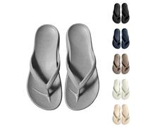 Women's Summer Sandals Non-Slip Beach Pool Shower Comfortable with Arch Support Lightweight for Holiday Home Garden Elegant Matte Cross Straps, Grey 2, 9.5 UK