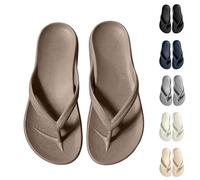 Women's Summer Sandals Non-Slip Beach Pool Shower Comfortable with Arch Support Lightweight for Holiday Home Garden Elegant Matte Cross Straps, Brown 2, 4 UK