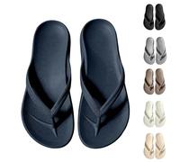Women's Summer Sandals Non-Slip Beach Pool Shower Comfortable with Arch Support Lightweight for Holiday Home Garden Elegant Matte Cross Straps, Navy 2, 9.5 UK
