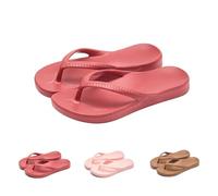 Women's Summer Sandals Non-Slip Beach Pool Shower Comfortable with Arch Support Lightweight for Holiday Home Garden Elegant Matte Cross Straps, Red 1, 6 UK