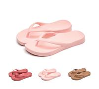 Women's Summer Sandals Non-Slip Beach Pool Shower Comfortable with Arch Support Lightweight for Holiday Home Garden Elegant Matte Cross Straps, Pink 1, 6 UK