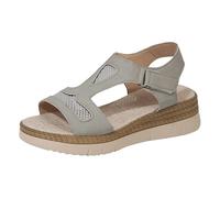 Women's Summer Sandals with Wedge Heel Muffin Wedge Heel Wide Feet Sandals Platform Casual Open Toe Wedge Sandals Hiking Shoes Platform Summer Shoes Beach Shoes for Beach Holiday Everyday, Hell Ashy