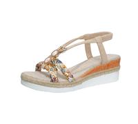 Women's Summer Sandals, Women's Leather Sandals, Flat Bottom, Summer Shoes, Comfortable Fashion Mules Plus Size Orthopaedic Sandal Non-Slip Shoe, beige, 9.5 UK