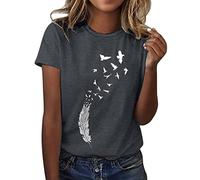 Womens Summer Shirts, Elegant Blouses Casual V Neck T Shirt Lace Sleeve Summer Shirts Tank Tops Ladies Shorts Sleeve Tunic Tops Tee Shirts Floral Blouses Off The Shoulder Tops for Women Basic