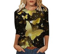 Womens Summer Shirts, Fashion Round Neck Printing Shirt Tees Short Sleeve Summer T Shirt Tops Blouse Oversize Loose Tunic UK Size Elegant Twisted Sweatshirt Womens Clothes Sale Clearance Top