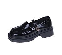 Womens Summer Shoes Shoes Women Mary Jane Shoes Summer Fashion Women's Casual Shoes Leather Women's Shoes Breathable and Comfortable Casual Shoes Ladies Womens Smart Shoes Women Shoes (Black, 5.5)
