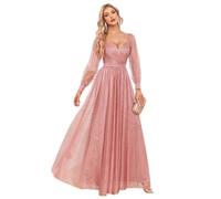 Women's Summer Short Sleeve Evening Party Dress Solid Knee Length Sequin Wedding Party Dresses pnnrk S