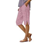 Womens Summer Shorts Summer Knee Length Beach Bermuda Shorts Ladies Loose Casual Drawstring Capri Pants Comfy Lounge Cropped Trousers with Pockets My Orders UK 2024