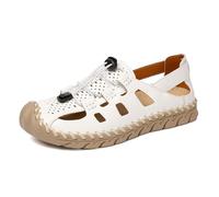 Womens summer Slip on shoes Elastic Strap Arch Walking Sandals, Hot Season Soft Flat Cushion Lightweight Porous Flats Closed Toe Dressy Beach Resort Footwear