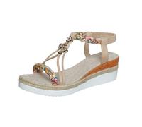 Women's summer slippers, women's sandal, flat shoes, wedding shoes, comfortable, fashion and sport shoes for women, holidays, vintage shoes, orthopedic sandal, washable, white, 8.5 UK