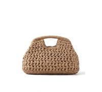 Women's Summer Straw Woven Clutch Bag for Beach Vacation | Straw Tote, Woven Shoulder, Evening Clutch, Beach Purse, Crochet Bag, Kiss Lock, Chain Strap, Top Handle, Vacation Sea