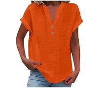 Women's Summer Tank Loose Fit Pleated V Neck Sleeveless Top Curved Hem Flowy Too Fast Apparel (RD1, XXXXXL)