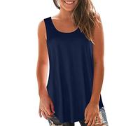 Women's Summer Tank Tops Blouses Cami Camisole Womens Chiffon Basic Tight Vest Fitness Vintage Side Splits Double-layer Stretch Casual For Daily/outdoor