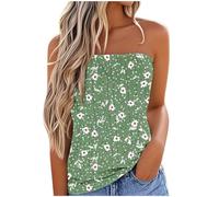 Women's Summer Tank Tops Ladies Sleeveless Vests Tanks Top Loost Fit Casual Shirts Vest Blouses Cami Camisole Eyelet Strapless Bandeau Tube Shirt