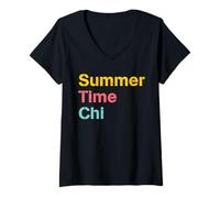 Womens Summer Time Chi Apparel V-Neck T-Shirt