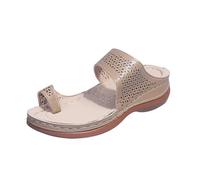 Women's Summer Toe Clip Breathable Hollow Shoe Upper with Sloping Heel and Oversized Beach Shoes and Slippers Robe and Slippers Set Women Personalized (White, 7.5)
