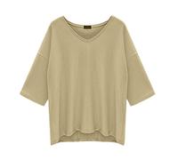 Women's Summer Top - Women's V-Neck 3/4 Sleeve Loose Solid Colour Comfortable Chic Elegant Casual Versatile Large Size Simple Lightweight Soft Classic Outdoor Cheap Top