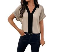 Women's Summer Tops Easter Shirts Cute Floral Bunny T-Shirt for Women Leopard Print Tee Easter Gift Casual Top Shirts Vests Tops for Women UK Tshirts (Beige, L)