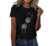 Women's Summer Tops, Fashion Summer V-Neck Short Sleeve Solid Casual T-Shirt Blouse Oversize Loose Tunic UK Size Elegant Twisted Sweatshirt for Ladies Backless Tops for Women Tops Black