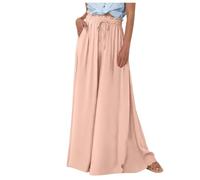 Womens Summer Trousers Lightweight Professional Clothes Motorcycle Office Interview Suit Trousers Cotton Trendy Skinny Comfy Yoga Comfortable Wide Leg Woman(Beige,XXL)