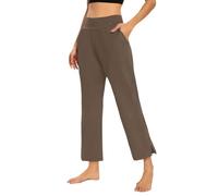 Women's Summer Trousers Tall Linen Trousers Womens Capri Pants for Women UK Magic Navy Slacks Ladies Pedal Pushers Linen Cropped Sweatpants for Elasticated Waist Pedal Pushers Straight Wide Leg Pants