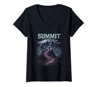 Women's Summit Seeker Adventure for Mountain Bikers V-Neck T-Shirt