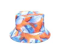 Womens Sun Hats UK Festival Hats for Women Mixed Colored Round Brim Hat Plaid Cloth for Men and Women Mountaineering Outdoor Fisherman Hat Sunvisor Double Sided 's Visors Crochet (Blue, M)