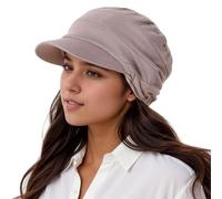 Women's Sun Visor Hat Baseball Cap Newsboy Hat Breathable Summer Hat Beanie Bonnet for Everyday Outfit(UK, Alpha, L, Camel)