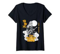 Womens Sun Wukong Monkey King Chinese Legend Martial Arts V-Neck T-Shirt