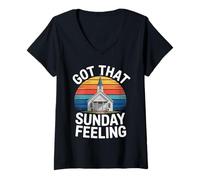 Womens Sunday Christian Church Chapel Worship Community Family V-Neck T-Shirt