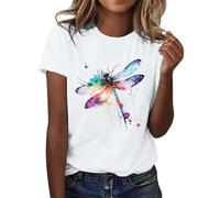 Womens Sunflower Summer T Shirt Plus Size Loose Blouse Tops Girl Short Sleeve Graphic Casual Tees Handstand T Shirts (Z - Graphic Tees Shirt for Women - A-White, XL)