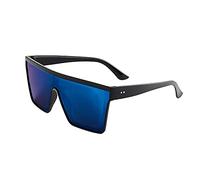 Womens Sunglasses Mens Lightweight Polarised Sunglasses Trendy Oversized Square Sun Glasses for Holiday,festival,beach,everyday,sport,party Blue Glasses Gifts for Women Men （Blue, One Size
