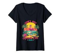 Women's Sun's Out Squad's Out 2026 - Spring Break Beach Vacation V-Neck T-Shirt