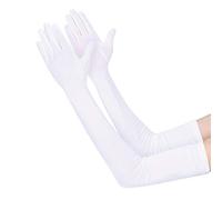 Womens Sunscreen Long Driving Gloves Arm Sleeves Touch Screen Mittens Breathable Cotton Cycling Elbow Length UV Protection Outdoor Sport Anti-Slip Summer Cycling Gloves for Fishing Golfing