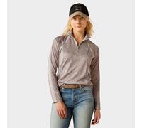 ARIAT Sunstopper 3.0 Womens 1/4 Zip Baselayer - Silver Sconce Fern Small