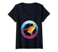 Women's Super Chick Retro Design V-Neck T-Shirt